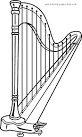 Harp coloring page