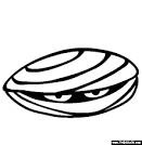 Clam coloring page