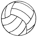 Volleyball coloring page