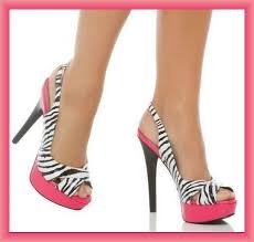 Black and White and Pink (all over) Peep Toe Slingback Stiletto ...
