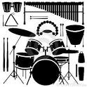 Royalty Free Stock Photo: Drums and percussion instruments
