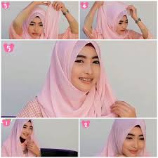 Tutorial Hijab Pashmina Kashmir Wajah Bulat