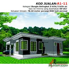 design rumah banglo setingkat 3 bilik 3 bilik air