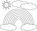 Sun coloring page