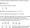 Common denominators and Adding Fractions