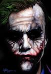 Heath as the Joker by