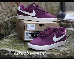 Harga Jual Sepatu Wanita Nike Sb Purple Ungu Putih Casual Sneakers ...