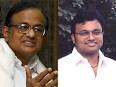 P Chidambaram and his son