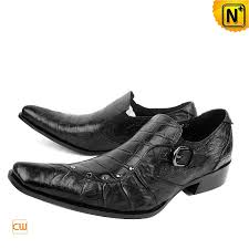 Mens Designer Black Leather Dress Shoes CW701105 | CWMALLS