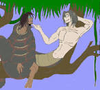 Naga Kaa and Mowgli Color by  YatsukiTheKiller on deviantART