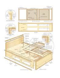 Storage Bed Frame Plans | Woodworking Basic Designs