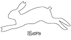 Hare coloring page