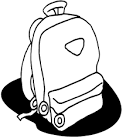 Backpack coloring page