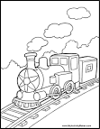 Train coloring page