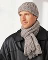 Pattern Mens Hat and Scarf