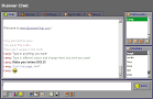 Bummer Chat screen capture of our Java chat page hosting client