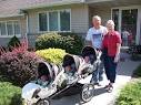 Triplets First Visit to Grandma Grandpa Rossows House    Johnson