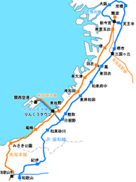 阪和線|阪和線の路線図・地図 - ジョルダン
