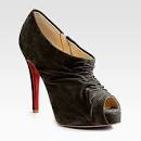 Christian Louboutin Lace-Up Ankle Boots Black [1061] - $185.00 ...