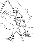 Rock Climbing coloring page
