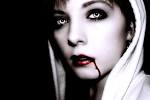 Vampire Katlin with Red Lips