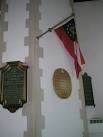 SU9643 : Georgian (US) state flag within St Peter and St Paul, Godalming - via Daymix