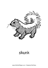 Skunk coloring page