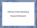 Affiliate Article Marketing