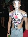 extreme body painting skeleton