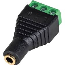 3-Conductor 3.5mm Female to Screw Terminal Connector
