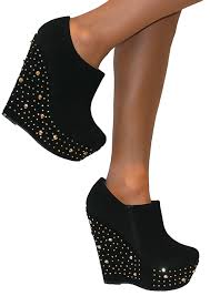 All black wedges heels | Women shoes online