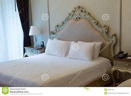 Double Bed In The Hotel Room Royalty Free Stock Photography ...