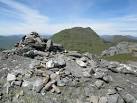Beinn Tulaichean Summit Cairn. Cruach Ardrain in the background. - via Daymix