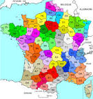 Carte interactive des départements français