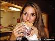 Model eating a kebab