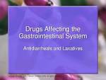 Antidiarrheals and Laxatives
