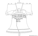 Liberty Bell Coloring Printout - EnchantedLearning.