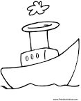 Boat coloring page
