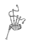 Bagpipes coloring page