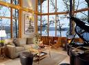 Living room with water view