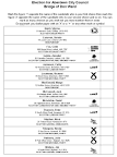 Single Transferable Vote Ballot Paper for Scottish Local Elections.