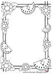 Dibujos de bordes infantiles para colorear e imprimir.Hojas en ...
