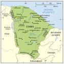 Map of Fortaleza and Ceará, Brazil