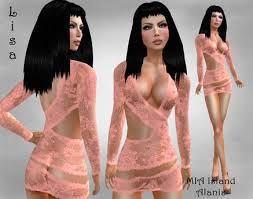 Second Life Marketplace - Lisa Peach Sexy Semi Sheer lace Long ... - Lisa%20Peach
