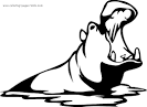 Hippopotamus coloring page