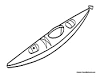 Kayak coloring page