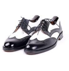 MEZLAN Mens 8.5 D Wingtip Spectator Shoes - Black and White ...