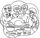 Dinner coloring page