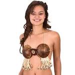 Cheap Pandan Rose Coconut Bikini Top Adult at Go4Costumes.