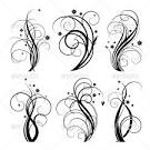 Vectors - Vector Floral Designs (6 swirls) | GraphicRiver